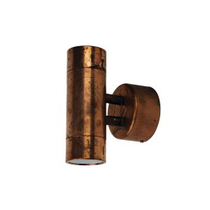 Comma Up/Down 240V Wall Pillar Light Copper - OL7718CO