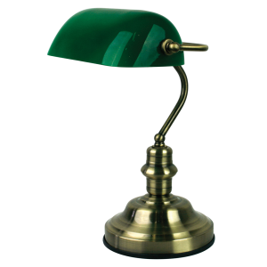 Bankers Touch Table Lamp Antique Brass - OL99458AB