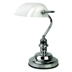 Bankers Touch Table Lamp Chrome - OL99458CH