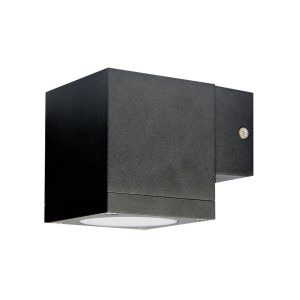 Kube 1 Light 240V Fixed Wall Pillar Light Black - SG71201BK