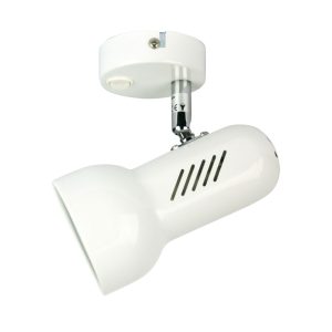 Profile 1 Light Switched E27 Adjustable Spotlight White - LF500/1S WH