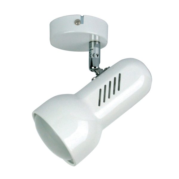 Profile 1 Light E27 Adjustable Spotlight White - LF500/1WH