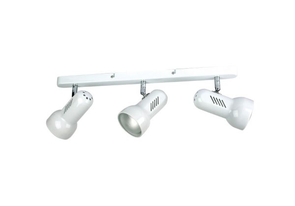 Profile 3 Light E27 Adjustable Spotlight White - LF500/3WH