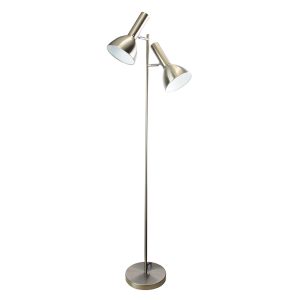 Vespa 2 Light Adjustable Floor Lamp Brushed Chrome -SL98572BC