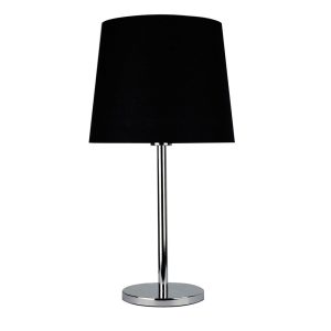 Spoke 35 Chrome Table Lamp Black Shade - OL91238CH + OL91735