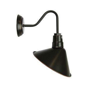 Derwent 1 Light Industrial Wall Light Bronze - OL69375RB