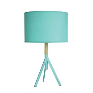 Micky Tripod Table Lamp Mint Green & Timber - OL93151GN