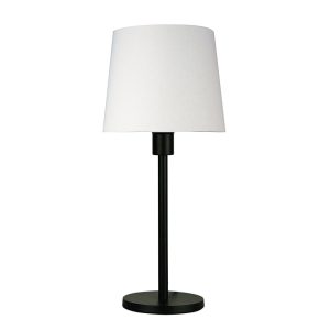 Spoke 35 Black Table Lamp White Shade - OL91238BK + OL91733