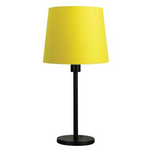 Spoke 35 Black Table Lamp Yellow Shade - OL91238BK + OL91854