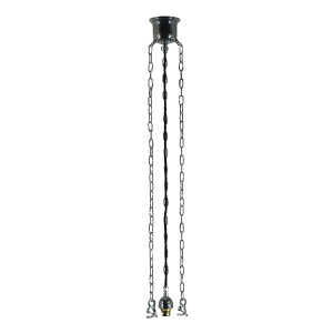 Standard 3 Chain Suspension With Black Cloth Cord Chrome - 3016001