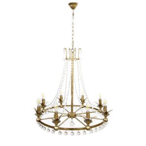 Rococo Chandelier Antique Silver - ELZR40198AY