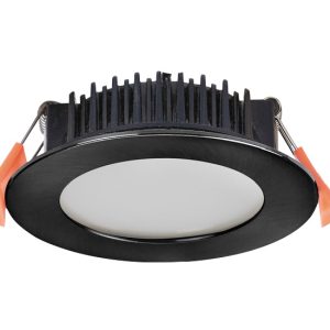 Low Profile 10W LED Dimmable Downlight Black / Warm White - LDE90-BL