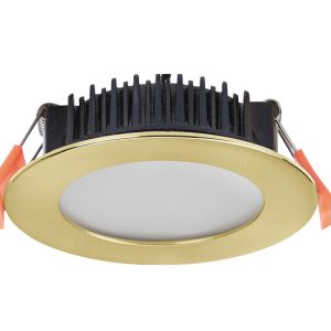 Low Profile 10W LED Dimmable Downlight Gold / Warm White - LDE90-GD