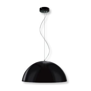 Large Retro Modern Shade Pendant Black / White - MS600-BLWH