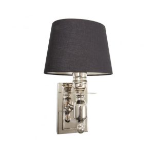 Newton Wall Lamp Silver With Shade - ELSB21784