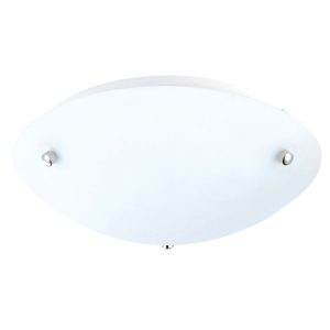 Volute 22 Watt T5 Matt Opal Glass Ceiling Light Satin Nickel - OL43635/22SN