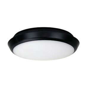 Kore 15 Watt Dimmable LED Ceiling Oyster Light Black / Tri-Colour - OL48620BK