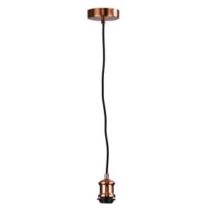 Albany 1 Light Cloth Ceiling Light Suspension Copper - OL69321CO