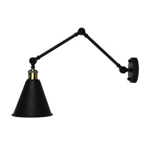 Roxbury 1 Light Adjustable Wall Light Black - OL69377BK