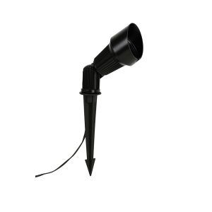 Thax Hooded 12V Garden Spike Light Black - OL7148BK