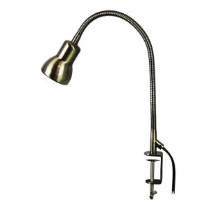 Scope Adjustable Gooseneck Clamp Lamp Antique Brass - SL98431AB