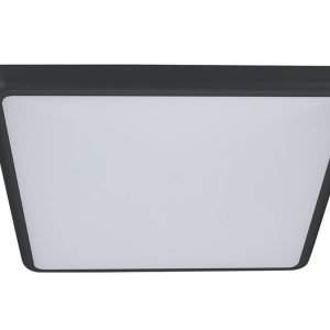 Solar 25 Watt Slimline Dimmable Square LED Ceiling Light Black / Tri Colour - 20946