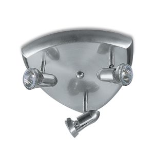 Triple Pan 240V GU10 Spotlight Satin Chrome - SZ-P3-SC