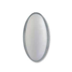 Oval Acid Etch Wall Light Satin Chrome - WL-1910-SC