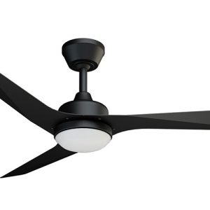 Modn-3 52" AC Ceiling Fan with 12W Dimmable LED Light Black / Warm White - FM30BL + LH16BL