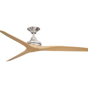 Spitfire 2 60" AC Ceiling Fan Brushed Nickel Motor / Natural Polymer Blades - MS21BN + BS21NA