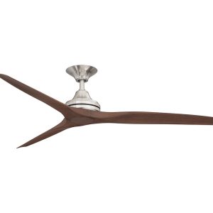 Spitfire 2 60" AC Ceiling Fan Brushed Nickel Motor / Walnut Polymer Blades - MS21BN + BS21WA