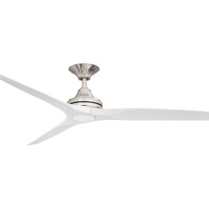 Spitfire 2 60" AC Ceiling Fan Brushed Nickel Motor / White Wash Polymer Blades - MS21BN + BS21WW