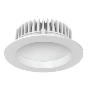 AT9012 Round 12W Dimmable Fire Rated LED Downlight White Frame / Warm White - 11434