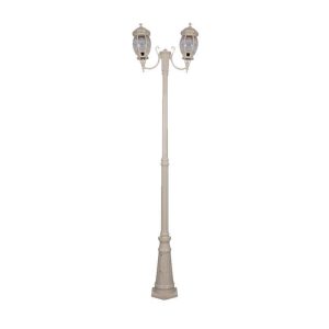 Vienna Twin Head Curved Arms Tall Post Light Beige - 15968