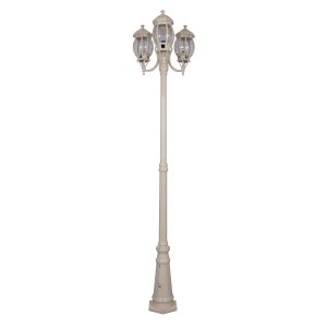 Vienna Three Head Curved Arm Tall Post Light Beige - 15974