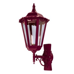 Chester Upward Wall Light Large Burgundy - 15064