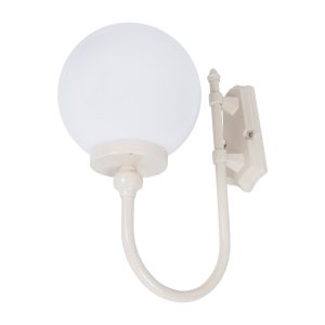 Lisbon 25cm Sphere Wall Light Beige - 15662