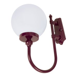 Lisbon 25cm Sphere Wall Light Burgundy - 15664