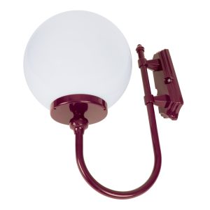 Lisbon 30cm Sphere Wall Light Burgundy - 15670