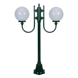 Lisbon Twin 25cm Spheres Curved Arms Short Post Light Green - 15689