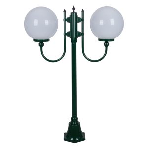 Lisbon Twin 30cm Spheres Curved Arms Short Post Light Green - 15695