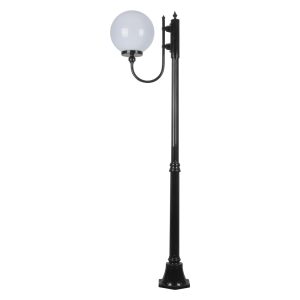 Lisbon 30cm Sphere Curved Arm Medium Post Light Black - 15705