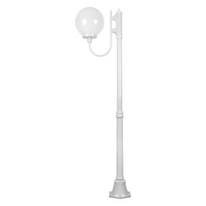 Lisbon 30cm Sphere Curved Arm Medium Post Light White - 15709