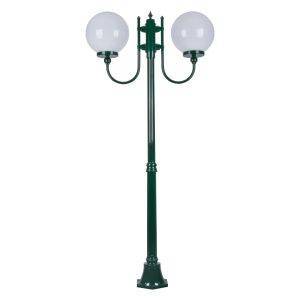 Lisbon Twin 30cm Sphere Curved Arms Medium Post Light Green - 15719