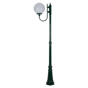 Lisbon 30cm Sphere Curved Arm Tall Post Light Green - 15731