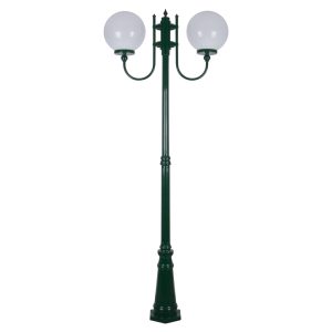 Lisbon Twin 30cm Sphere Curved Arms Tall Post Light Green - 15743