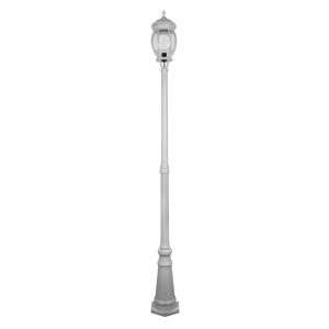 Vienna Three Head Curved Arm Tall Post Light White - 16015