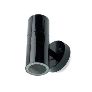 Tube Light 240V GU10 Up/Down Wall Pillar Light Black - LG202-BL