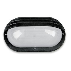 Eyelid Oval E27 Polycarbonate Bulkhead Black - LJ5003-BL