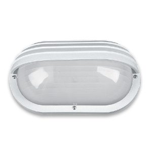 Eyelid Oval E27 Polycarbonate Bulkhead White - LJ5003-WH